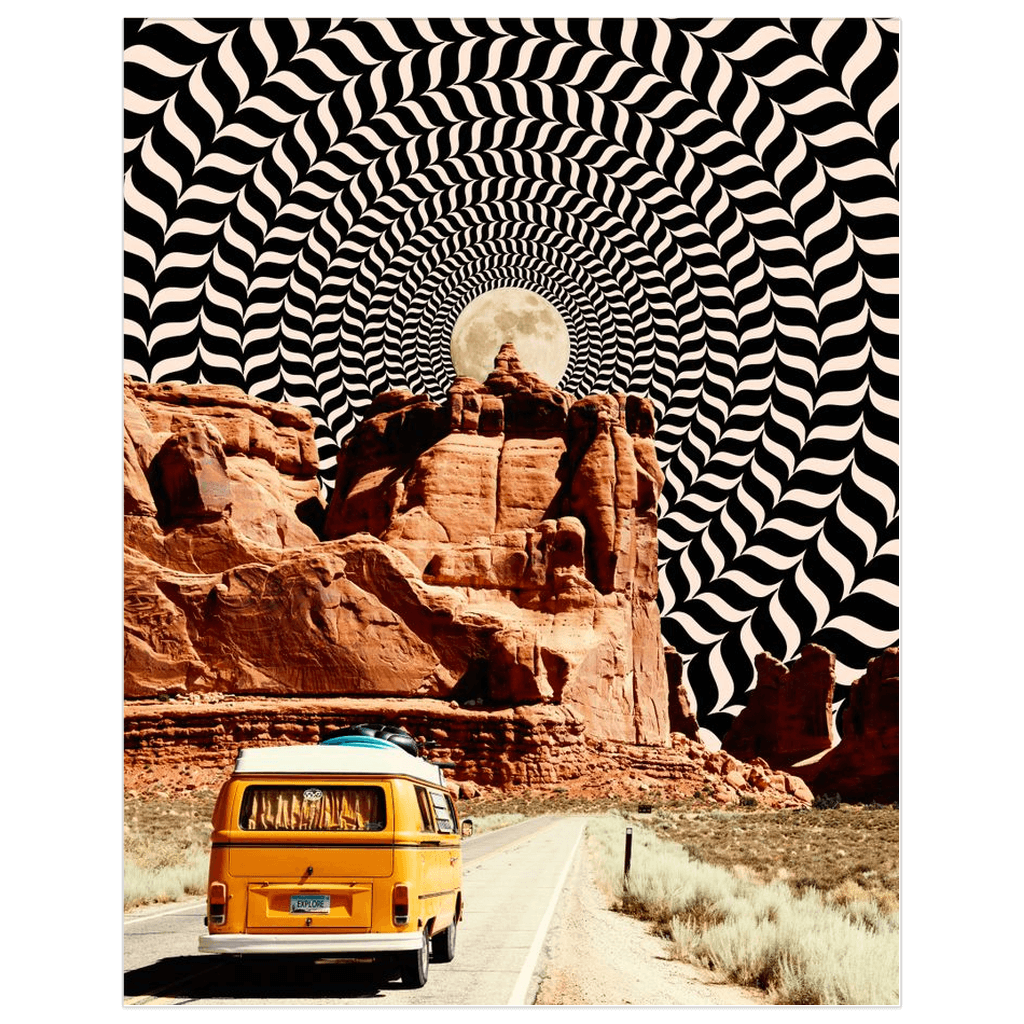 The Real Road Trip - Vintage Opart Collage Art, Premium Poster, Wall Art - Taudalpoi