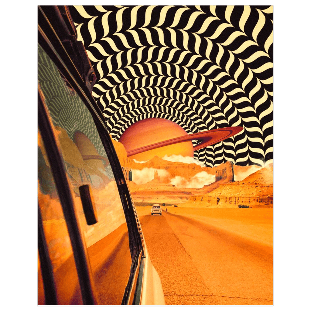The Real Road Trip 2 - Vintage Opart Collage Art, Premium Poster, Wall Art - Taudalpoi